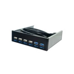 Wewoo Lecteur De CD & DVD 6 Ports Panneau Avant La Baie Disquettes 5,25 Pouc...