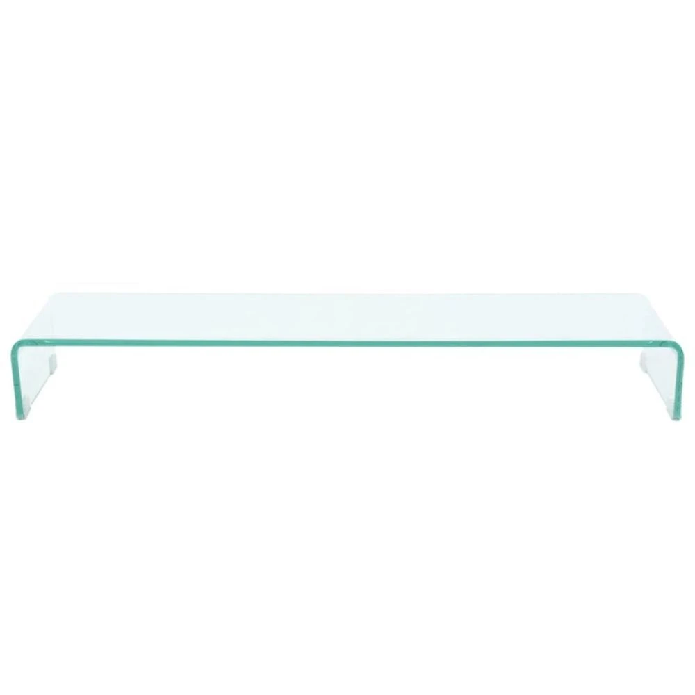 VidaXL Meuble TV / Pour Moniteur 100 X 30 X 13 Cm Verre Transparent 2 VidaXL Meuble TV / Pour Moniteur 100 X 30 X 13 Cm Verre Transparent – Image 2