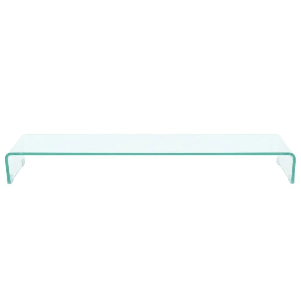 VidaXL Meuble TV/ De Moniteur 110 X 30 X 13 Cm Verre Transparent 2 VidaXL Meuble TV/ De Moniteur 110 X 30 X 13 Cm Verre Transparent – Image 2