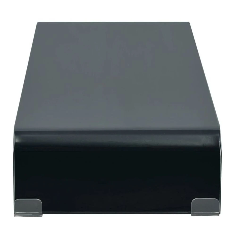 VidaXL Meuble TV/ Support Pour Moniteur 80 X 30 X 13 Cm Verre Noir 3 VidaXL Meuble TV/ Support Pour Moniteur 80 X 30 X 13 Cm Verre Noir – Image 3