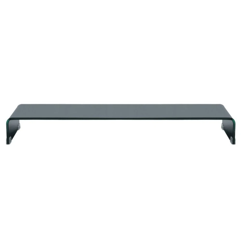 VidaXL Meuble TV/ Support Pour Moniteur 120 X 30 X 13 Cm Verre Noir 2 VidaXL Meuble TV/ Support Pour Moniteur 120 X 30 X 13 Cm Verre Noir – Image 2