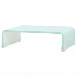 VidaXL Meuble TV/ Support Pour Moniteur 40 X 25 X 11 Cm Verre Blanc