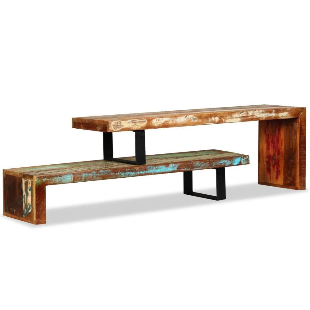 VidaXL Meuble TV Bois De Récupération Massif 5 VidaXL Meuble TV Bois De Récupération Massif – Image 5