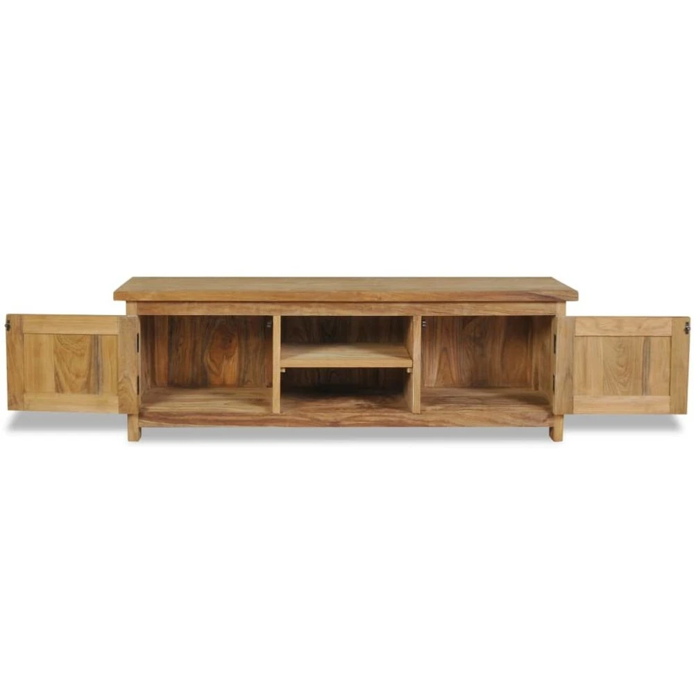 VidaXL Meuble TV Teck Massif 120 X 30 X 40 Cm 4 VidaXL Meuble TV Teck Massif 120 X 30 X 40 Cm – Image 4