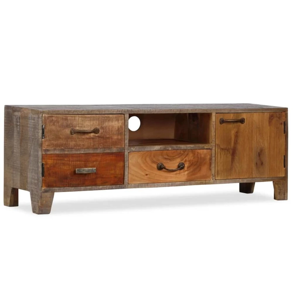 VidaXL Meuble TV Bois Massif Vintage 118 X 30 X 40 Cm 1 VidaXL Meuble TV Bois Massif Vintage 118 X 30 X 40 Cm