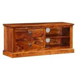 VidaXL Meuble TV Bois Massif De Sesham 90 X 30 X 40 Cm -Wavemaster Shop 8718475572923 g en hd 4