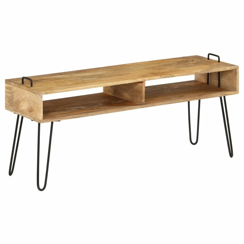 VidaXL Meuble TV Bois De Manguier Massif 110 X 35 X 45 Cm 1 VidaXL Meuble TV Bois De Manguier Massif 110 X 35 X 45 Cm