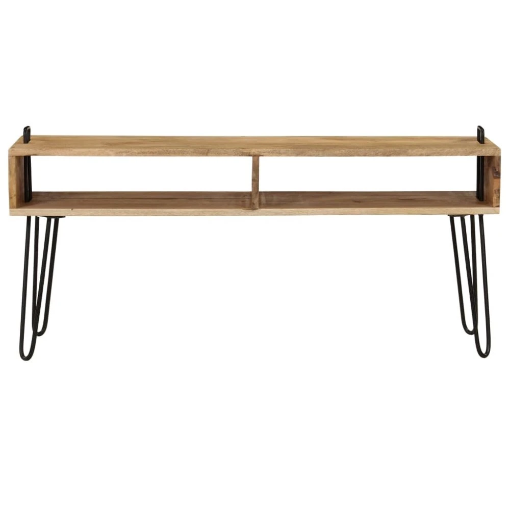 VidaXL Meuble TV Bois De Manguier Massif 110 X 35 X 45 Cm 3 VidaXL Meuble TV Bois De Manguier Massif 110 X 35 X 45 Cm – Image 3
