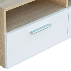 VidaXL Meuble TV 2 Pcs Aggloméré 95 X 35 X 36 Cm Chêne Et Blanc 9 VidaXL Meuble TV 2 Pcs Aggloméré 95 X 35 X 36 Cm Chêne Et Blanc -Wavemaster Shop 8718475599609 g en hd 3