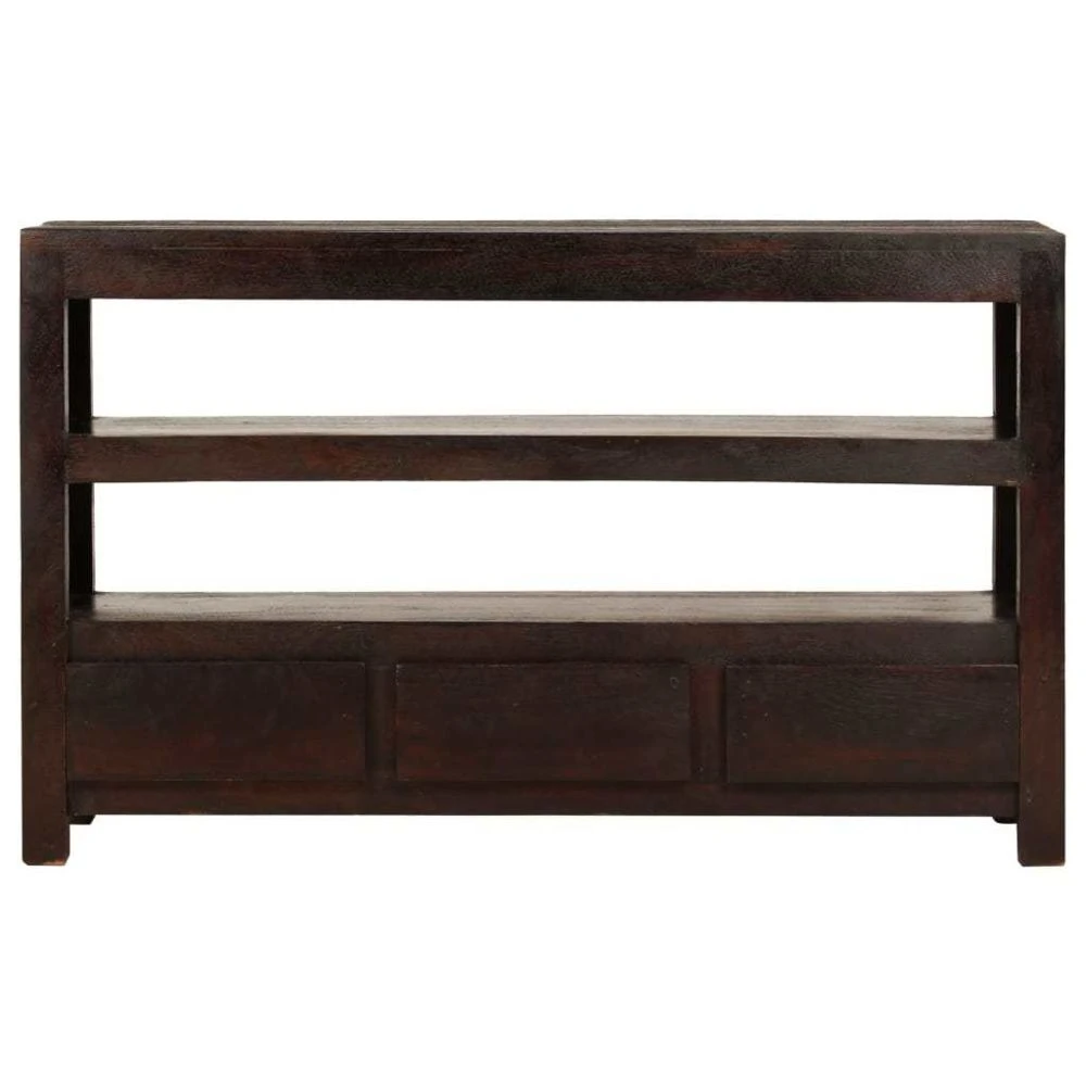 VidaXL Meuble TV Bois D'acacia Solide 90 X 30 X 55 Cm Marron FoncĂ© â Image 2