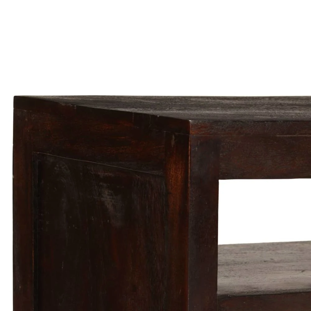 VidaXL Meuble TV Bois D'acacia Solide 90 X 30 X 55 Cm Marron FoncĂ© â Image 3