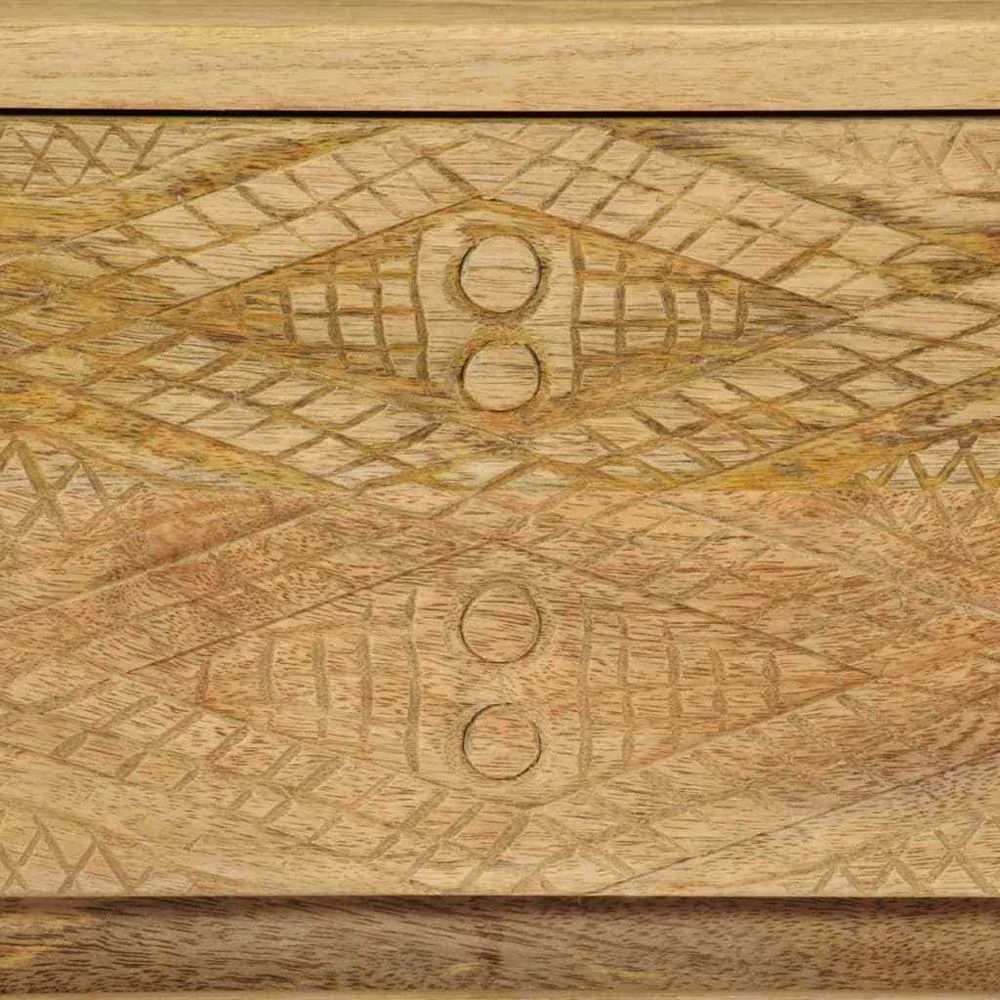 VidaXL Meuble TV Bois De Manguier Solide 110x30x40 Cm 2 VidaXL Meuble TV Bois De Manguier Solide 110x30x40 Cm – Image 2