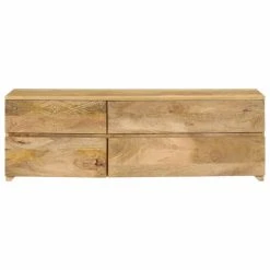 VidaXL Meuble TV Bois De Manguier Solide 110x30x40 Cm 7 VidaXL Meuble TV Bois De Manguier Solide 110x30x40 Cm -Wavemaster Shop 8718475604068 g en hd 2
