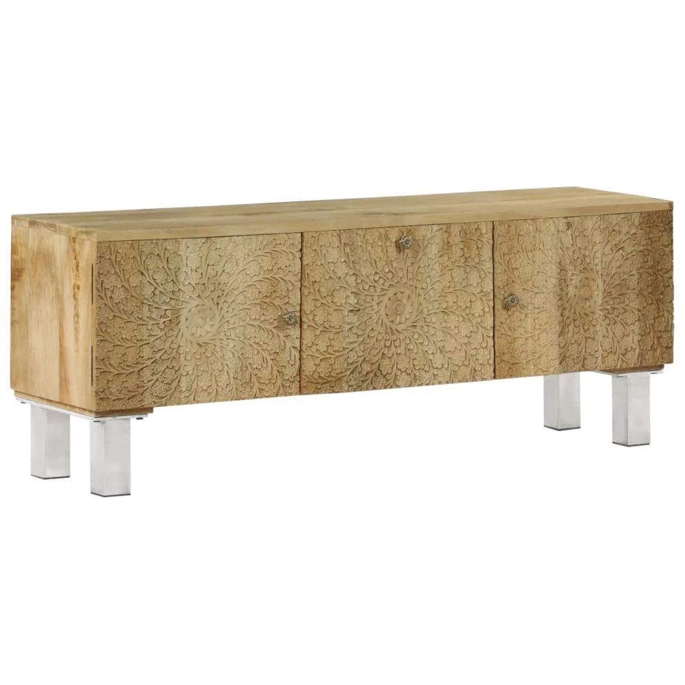 VidaXL Meuble TV Bois De Manguier Massif 118 X 30 X 45 Cm 1 VidaXL Meuble TV Bois De Manguier Massif 118 X 30 X 45 Cm