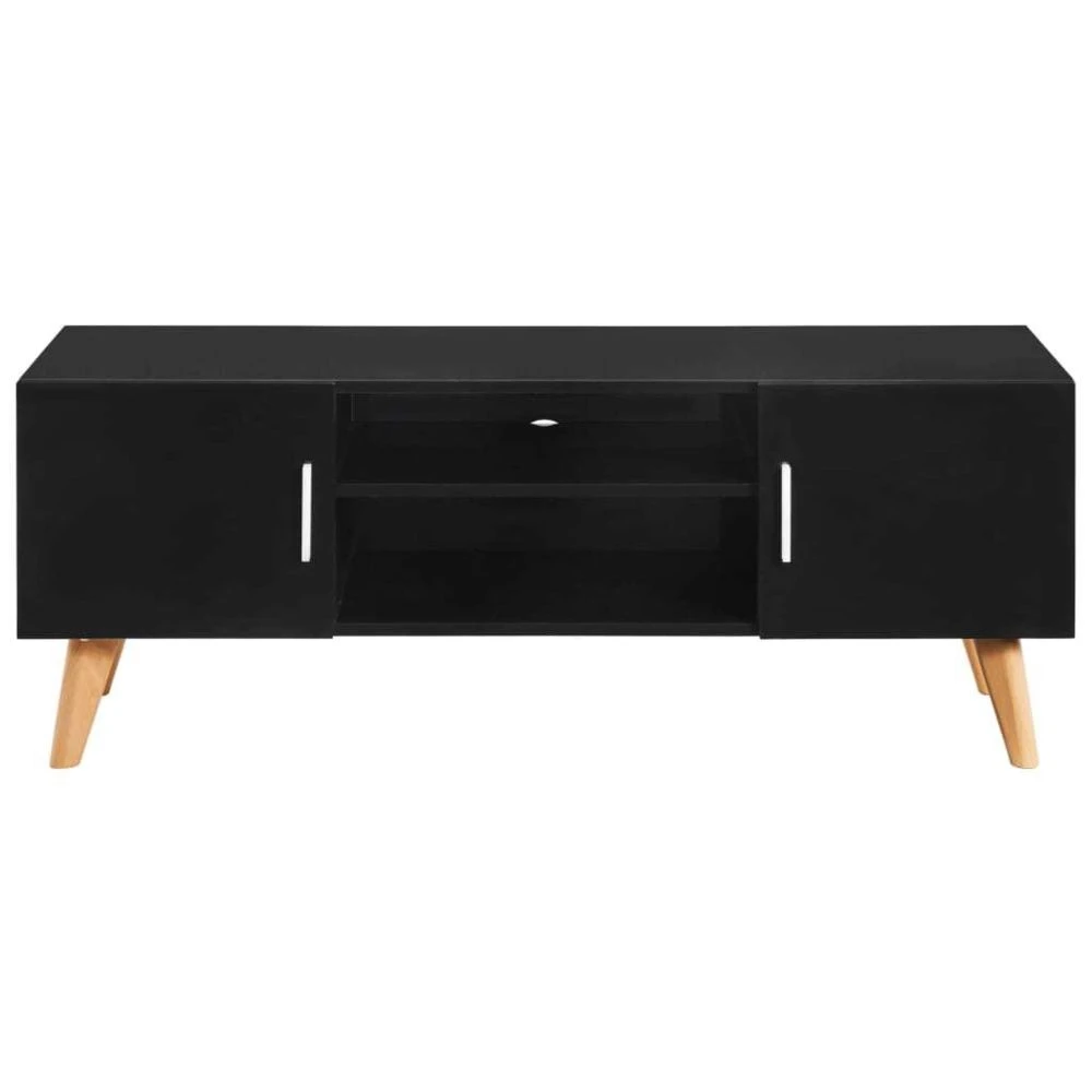 VidaXL Meuble TV Noir 120x40x46 Cm MDF 2 VidaXL Meuble TV Noir 120x40x46 Cm MDF – Image 2