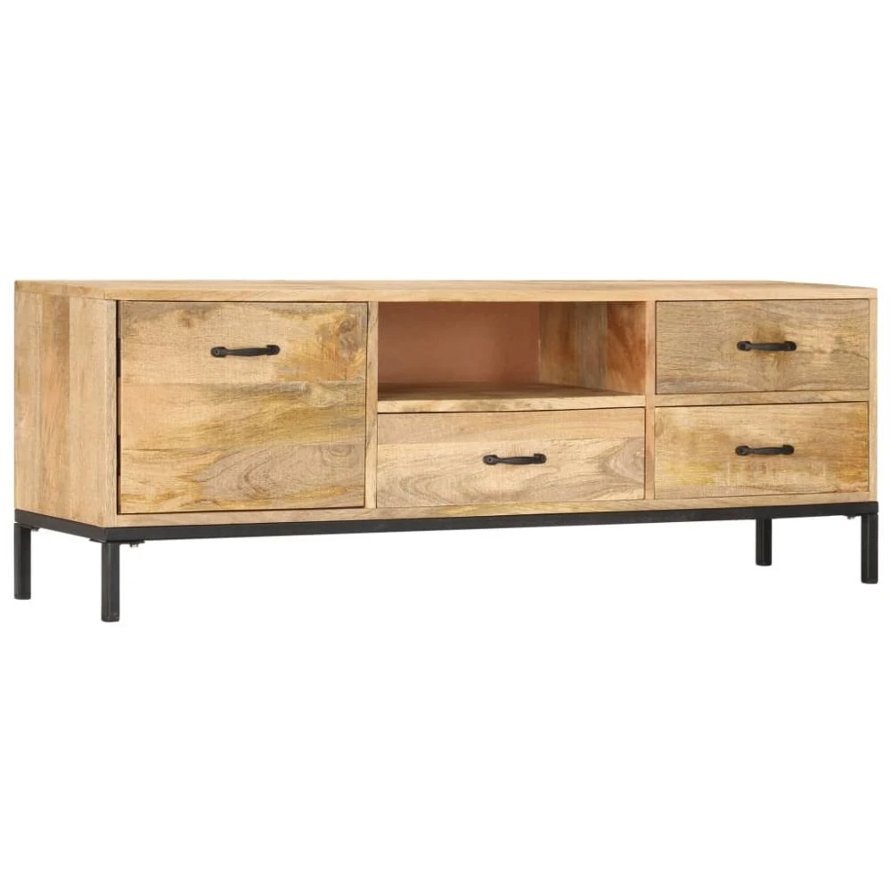 VidaXL Meuble TV 130 X 30 X 45 Cm Bois Massif De Manguier 1 VidaXL Meuble TV 130 X 30 X 45 Cm Bois Massif De Manguier