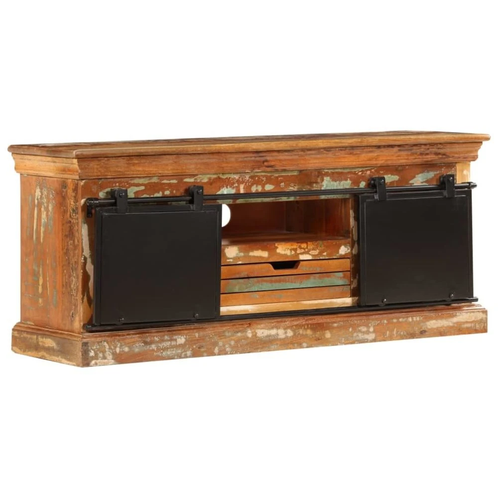 VidaXL Meuble TV 110 X 30 X 45 Cm Bois De Récupération Massif 1 VidaXL Meuble TV 110 X 30 X 45 Cm Bois De Récupération Massif