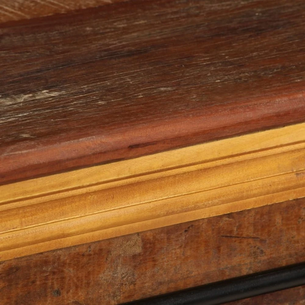 VidaXL Meuble TV 110 X 30 X 45 Cm Bois De Récupération Massif 2 VidaXL Meuble TV 110 X 30 X 45 Cm Bois De Récupération Massif – Image 2