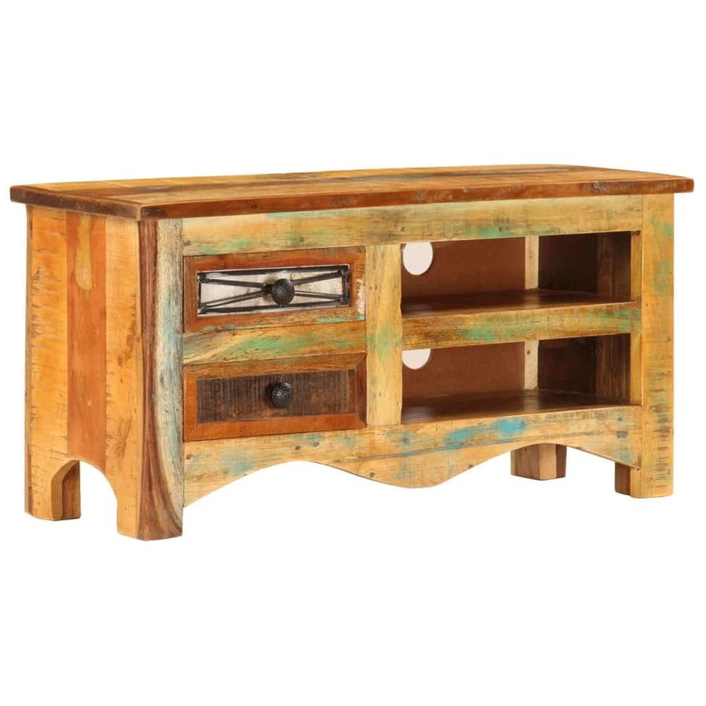 VidaXL Meuble TV 80 X 30 X 40 Cm Bois De Récupération Massif 1 VidaXL Meuble TV 80 X 30 X 40 Cm Bois De Récupération Massif