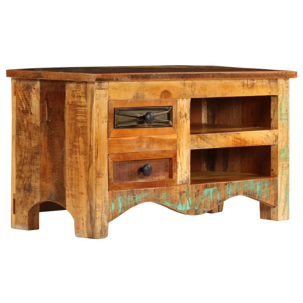 VidaXL Meuble TV 80 X 30 X 40 Cm Bois De Récupération Massif 5 VidaXL Meuble TV 80 X 30 X 40 Cm Bois De Récupération Massif – Image 5