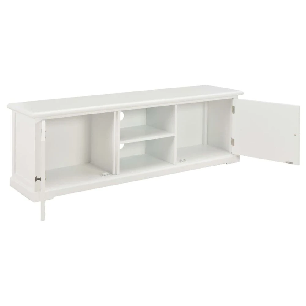 VidaXL Meuble TV Blanc 120 X 30 X 40 Cm Bois 2 VidaXL Meuble TV Blanc 120 X 30 X 40 Cm Bois – Image 2