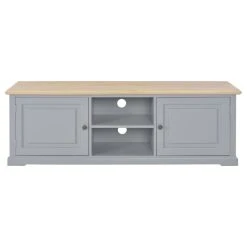 VidaXL Meuble TV Gris 120 X 30 X 40 Cm Bois 7 VidaXL Meuble TV Gris 120 X 30 X 40 Cm Bois -Wavemaster Shop 8718475742180 g en hd 2