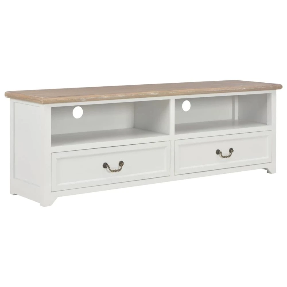 VidaXL Meuble TV Blanc 120 X 40 X 30 Cm Bois 1 VidaXL Meuble TV Blanc 120 X 40 X 30 Cm Bois