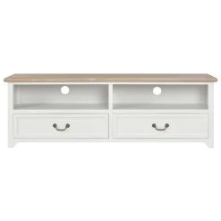 VidaXL Meuble TV Blanc 120 X 40 X 30 Cm Bois 7 VidaXL Meuble TV Blanc 120 X 40 X 30 Cm Bois -Wavemaster Shop 8718475742395 g en hd 2