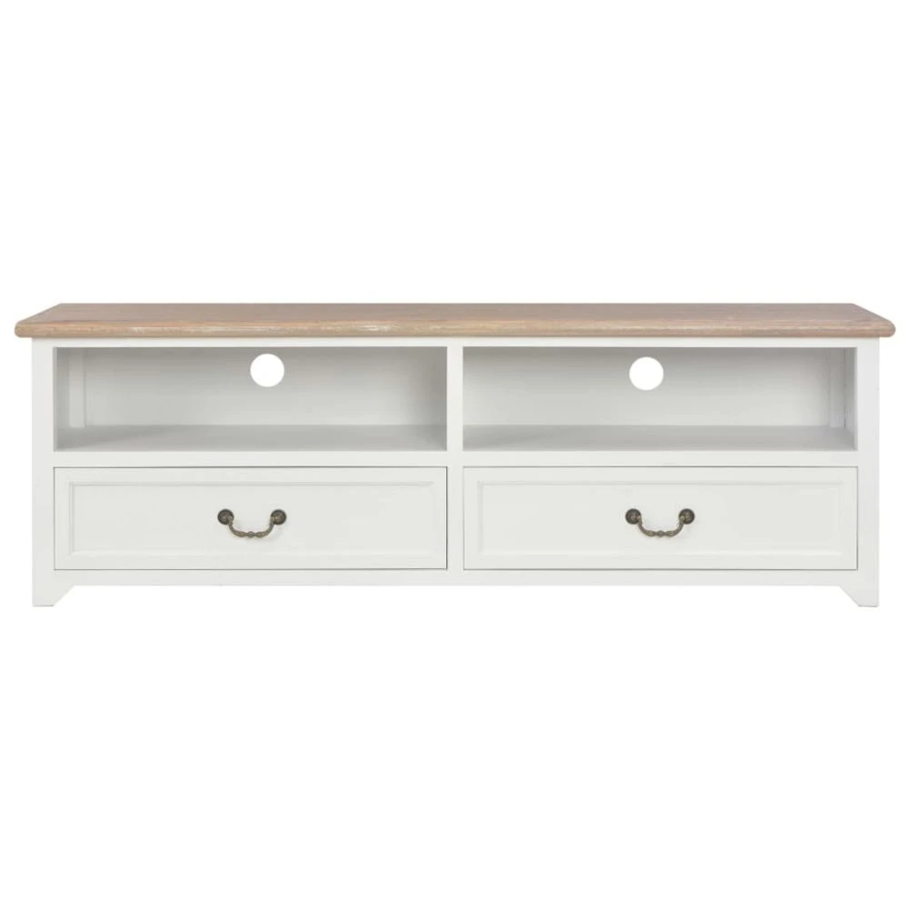 VidaXL Meuble TV Blanc 120 X 40 X 30 Cm Bois 3 VidaXL Meuble TV Blanc 120 X 40 X 30 Cm Bois – Image 3