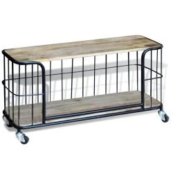 VidaXL Meuble TV 100 X 40 X 45 Cm Bois De Manguier Massif 8 VidaXL Meuble TV 100 X 40 X 45 Cm Bois De Manguier Massif -Wavemaster Shop 8718475993896 g en hd 3