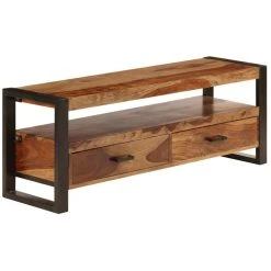 VidaXL Meuble TV 120x35x45 Cm Bois Solide De Sesham 8 VidaXL Meuble TV 120x35x45 Cm Bois Solide De Sesham -Wavemaster Shop 8719883550916 g en hd 3