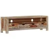 VidaXL Meuble TV Bois Massif De Sesham 130 X 30 X 40 Cm