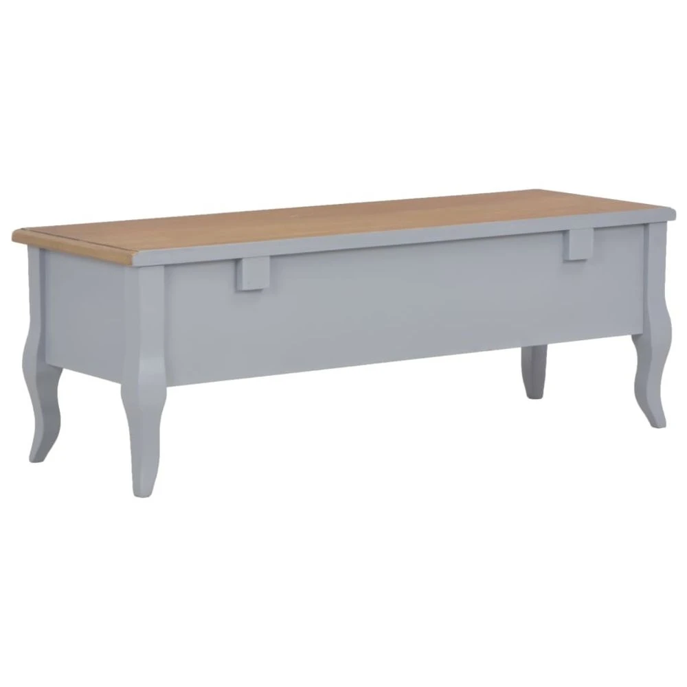 VidaXL Meuble TV Gris 100 X 35 X 35 Cm Bois 3 VidaXL Meuble TV Gris 100 X 35 X 35 Cm Bois – Image 3