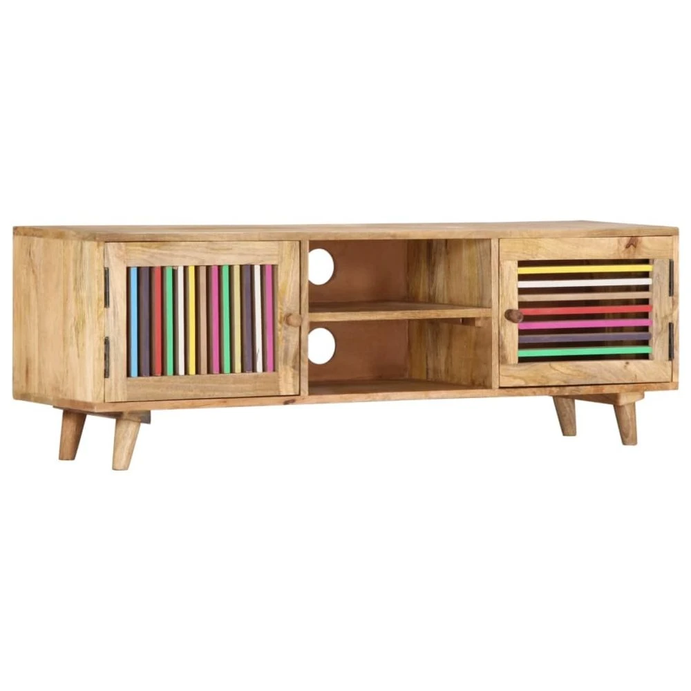 VidaXL Meuble TV 120 X 30 X 40 Cm Bois Massif De Manguier 1 VidaXL Meuble TV 120 X 30 X 40 Cm Bois Massif De Manguier