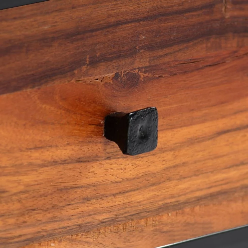 VidaXL Meuble TV 120 X 30 X 40 Cm Bois De Récupération Massif Et Aci... – Image 2