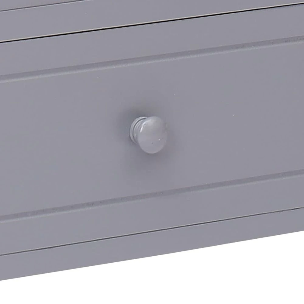 VidaXL Meuble TV Gris 115x30x40 Cm Bois De Paulownia 5 VidaXL Meuble TV Gris 115x30x40 Cm Bois De Paulownia – Image 5
