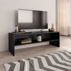 VidaXL Meuble TV Noir 120 X 40 X 40 Cm Aggloméré