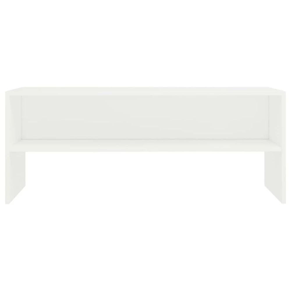 VidaXL Meuble TV Blanc 100 X 40 X 40 Cm Aggloméré 4 VidaXL Meuble TV Blanc 100 X 40 X 40 Cm Aggloméré – Image 4