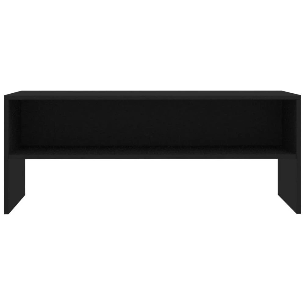 VidaXL Meuble TV Noir 100 X 40 X 40 Cm Aggloméré 4 VidaXL Meuble TV Noir 100 X 40 X 40 Cm Aggloméré – Image 4