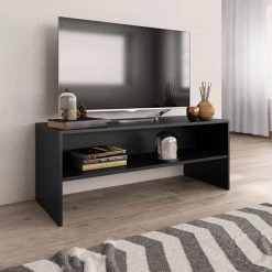 VidaXL Meuble TV Noir 100 X 40 X 40 Cm Aggloméré