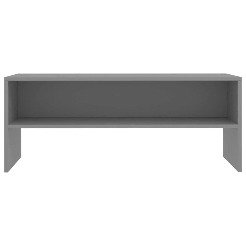 VidaXL Meuble TV Gris 100 X 40 X 40 Cm Aggloméré 4 VidaXL Meuble TV Gris 100 X 40 X 40 Cm Aggloméré – Image 4
