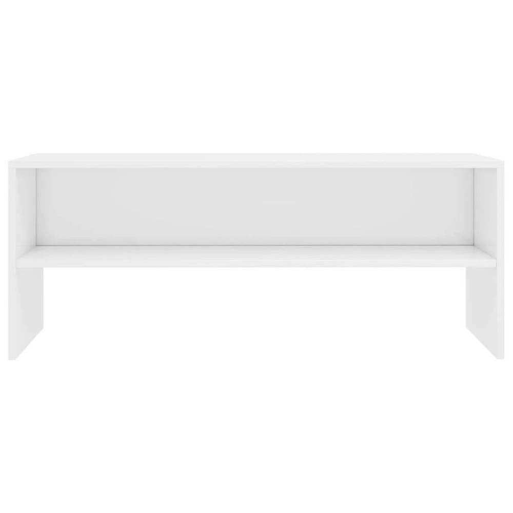 VidaXL Meuble TV Blanc Brillant 100 X 40 X 40 Cm Aggloméré 4 VidaXL Meuble TV Blanc Brillant 100 X 40 X 40 Cm Aggloméré – Image 4