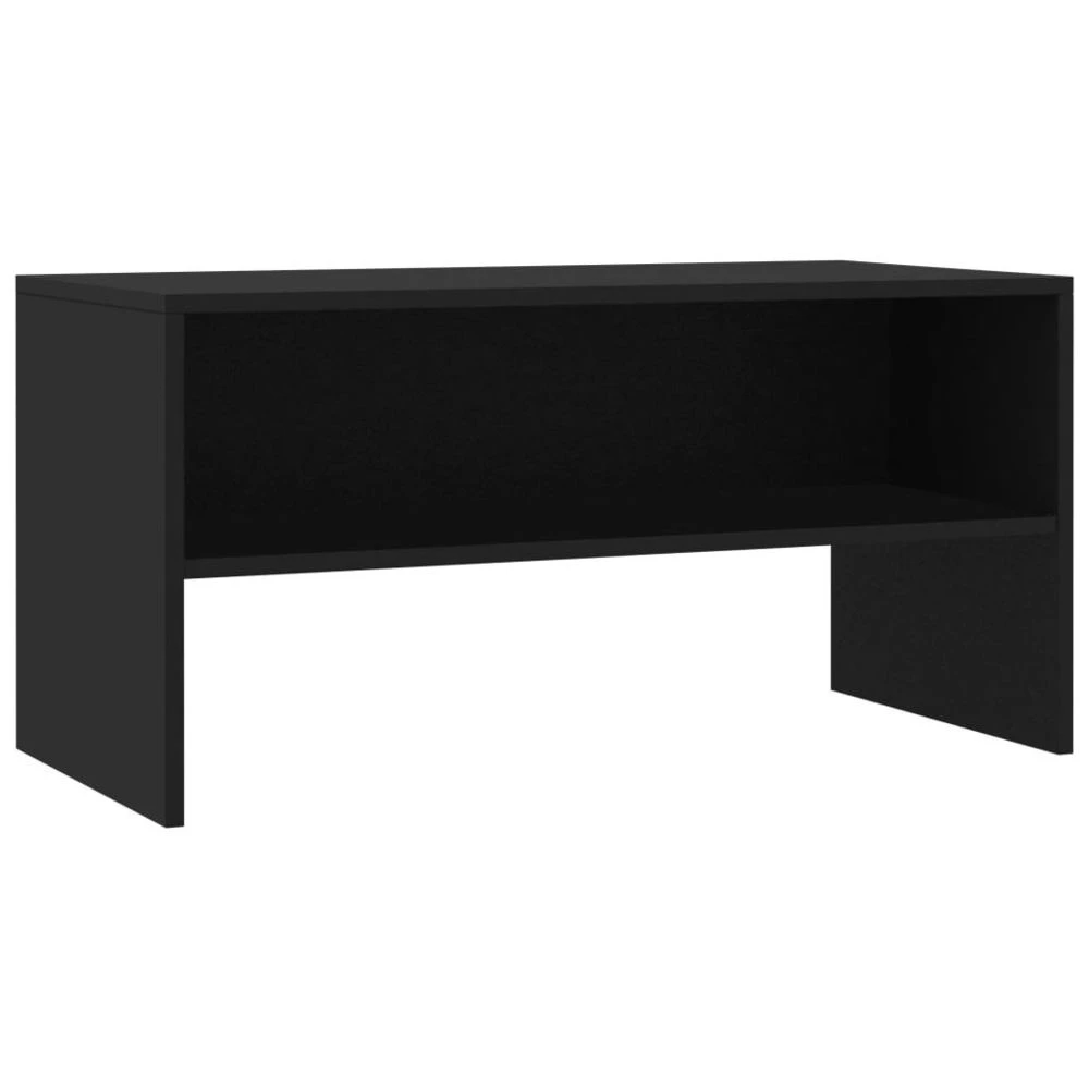 VidaXL Meuble TV Noir 80 X 40 X 40 Cm Aggloméré 2 VidaXL Meuble TV Noir 80 X 40 X 40 Cm Aggloméré – Image 2