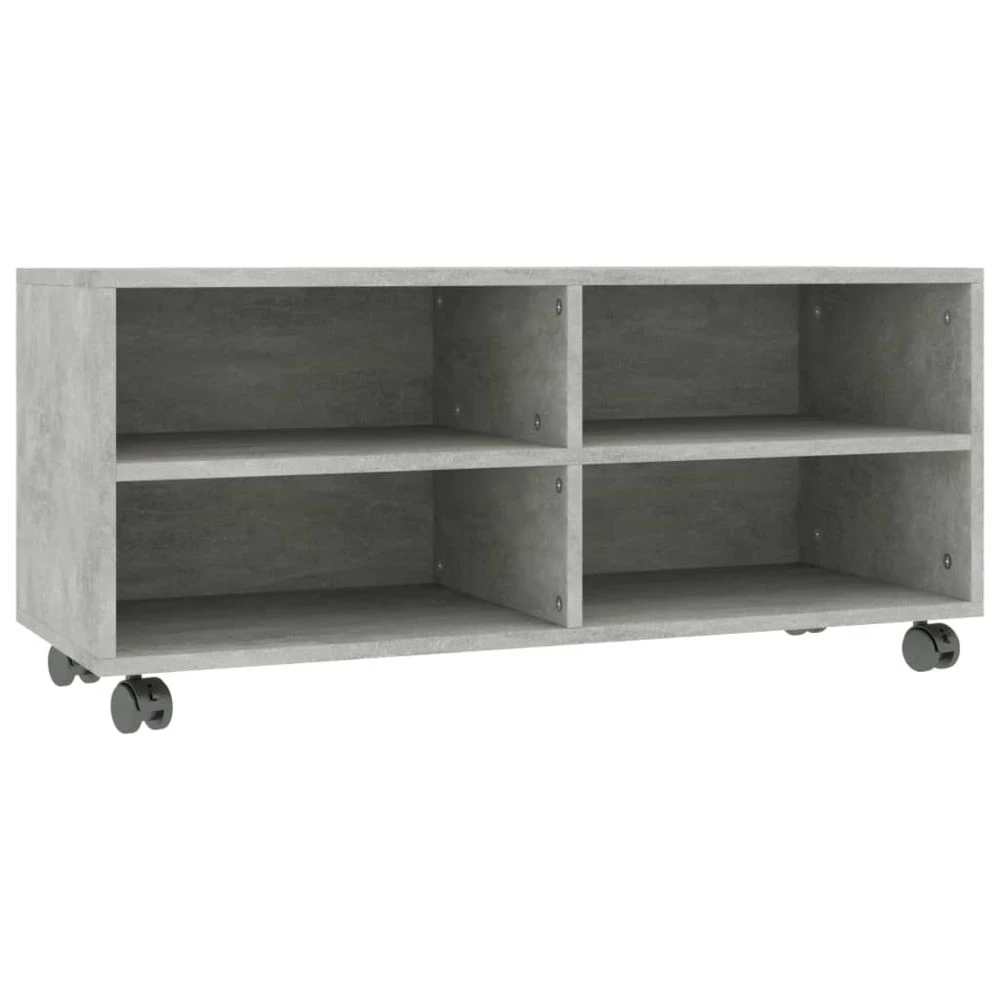VidaXL Meuble TV Avec Roulettes Gris Cement 90 X 35 X 35 Cm Agglomér?... 2 VidaXL Meuble TV Avec Roulettes Gris Cement 90 X 35 X 35 Cm Agglomér?... – Image 2