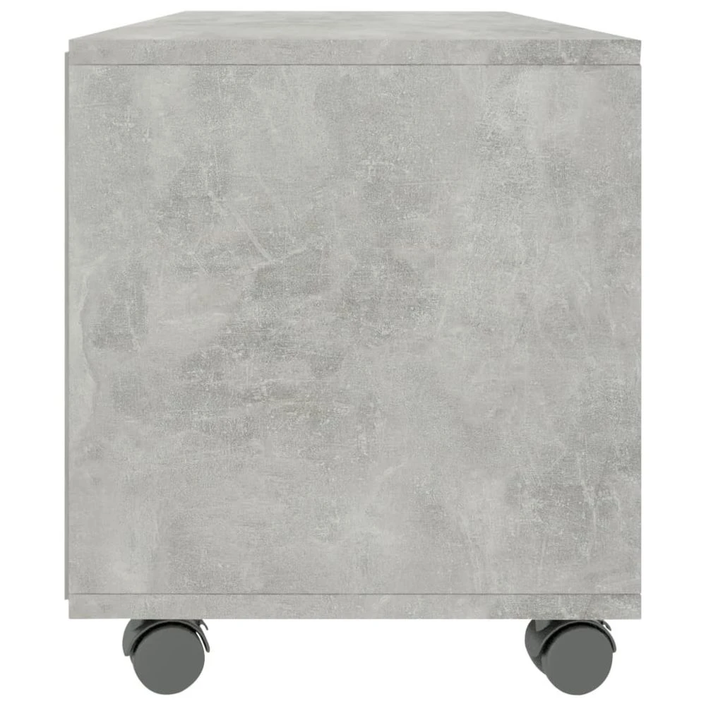 VidaXL Meuble TV Avec Roulettes Gris Cement 90 X 35 X 35 Cm Agglomér?... 5 VidaXL Meuble TV Avec Roulettes Gris Cement 90 X 35 X 35 Cm Agglomér?... – Image 5
