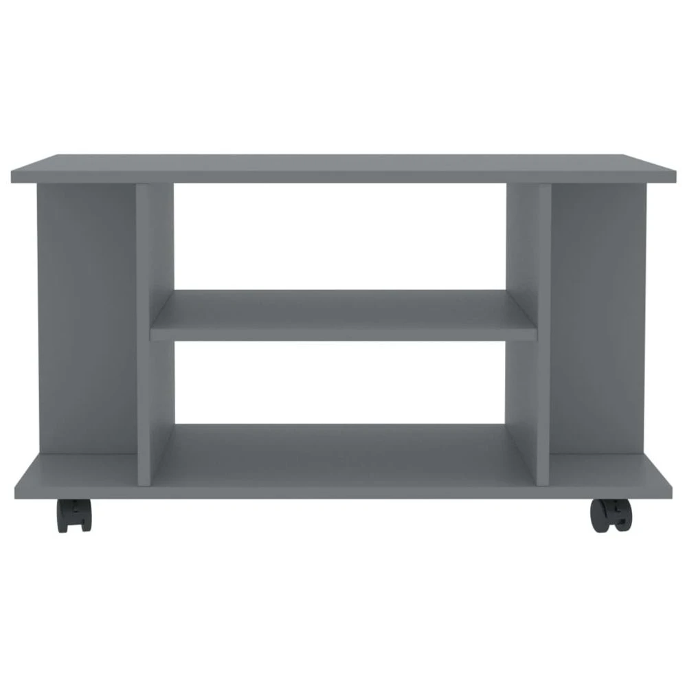 VidaXL Meuble TV Avec Roulettes Gris 80 X 40 X 40 Cm Aggloméré 5 VidaXL Meuble TV Avec Roulettes Gris 80 X 40 X 40 Cm Aggloméré – Image 5
