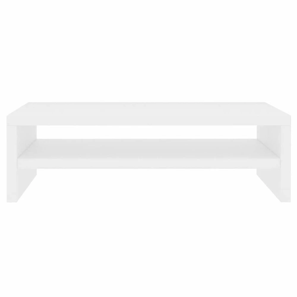 VidaXL Support De Moniteur Blanc 42 X 24 X 13 Cm Aggloméré 4 VidaXL Support De Moniteur Blanc 42 X 24 X 13 Cm Aggloméré – Image 4