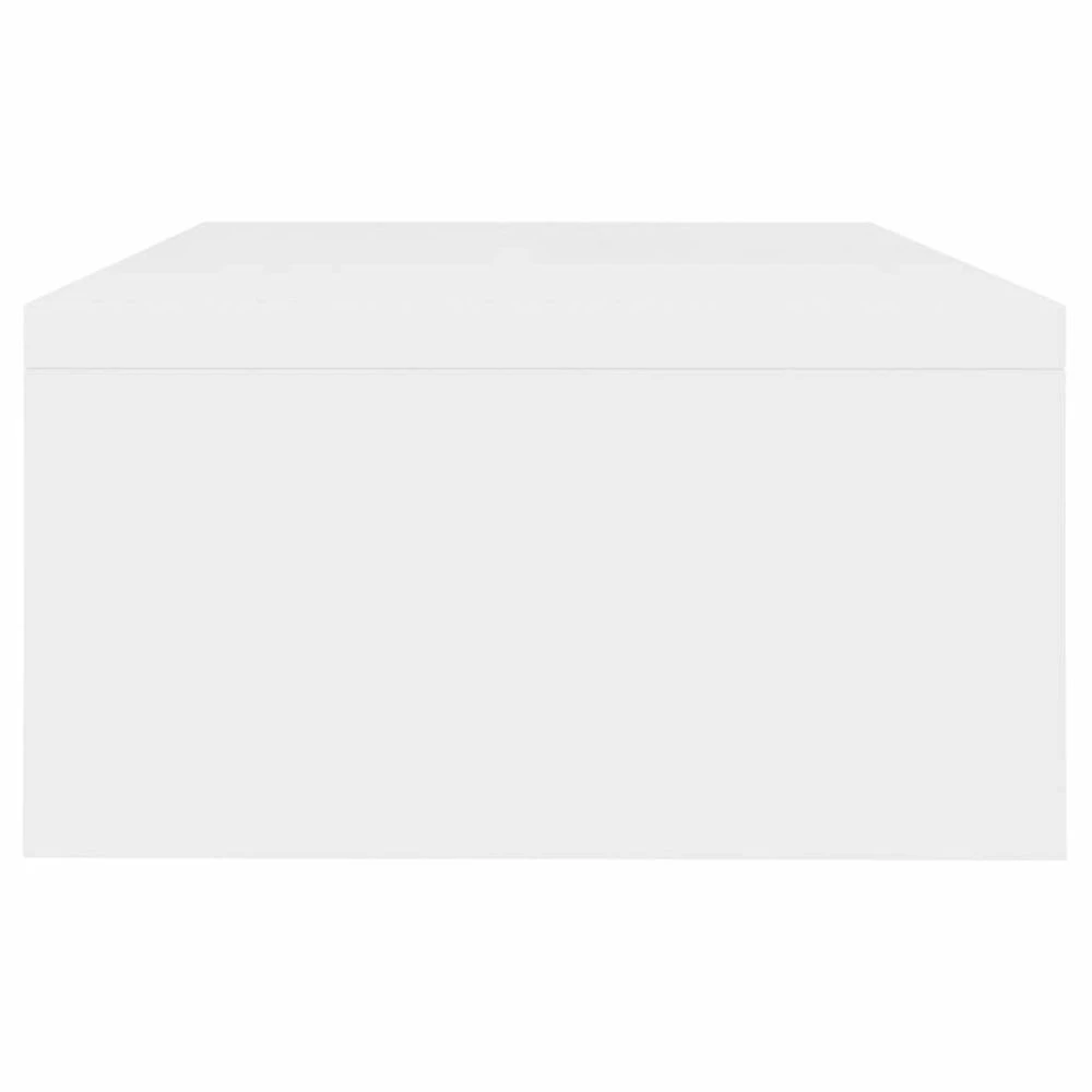 VidaXL Support De Moniteur Blanc 42 X 24 X 13 Cm Aggloméré 5 VidaXL Support De Moniteur Blanc 42 X 24 X 13 Cm Aggloméré – Image 5