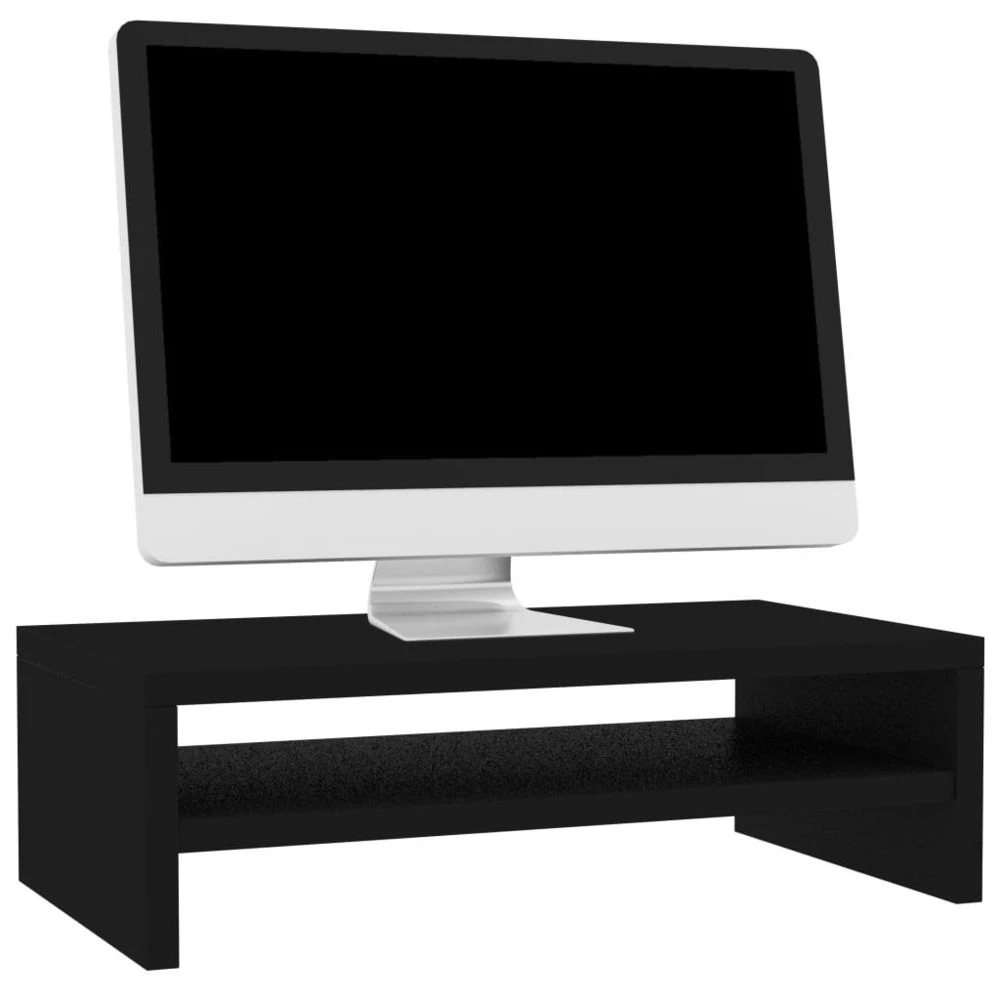 VidaXL Support De Moniteur Noir 42 X 24 X 13 Cm Aggloméré – Image 3