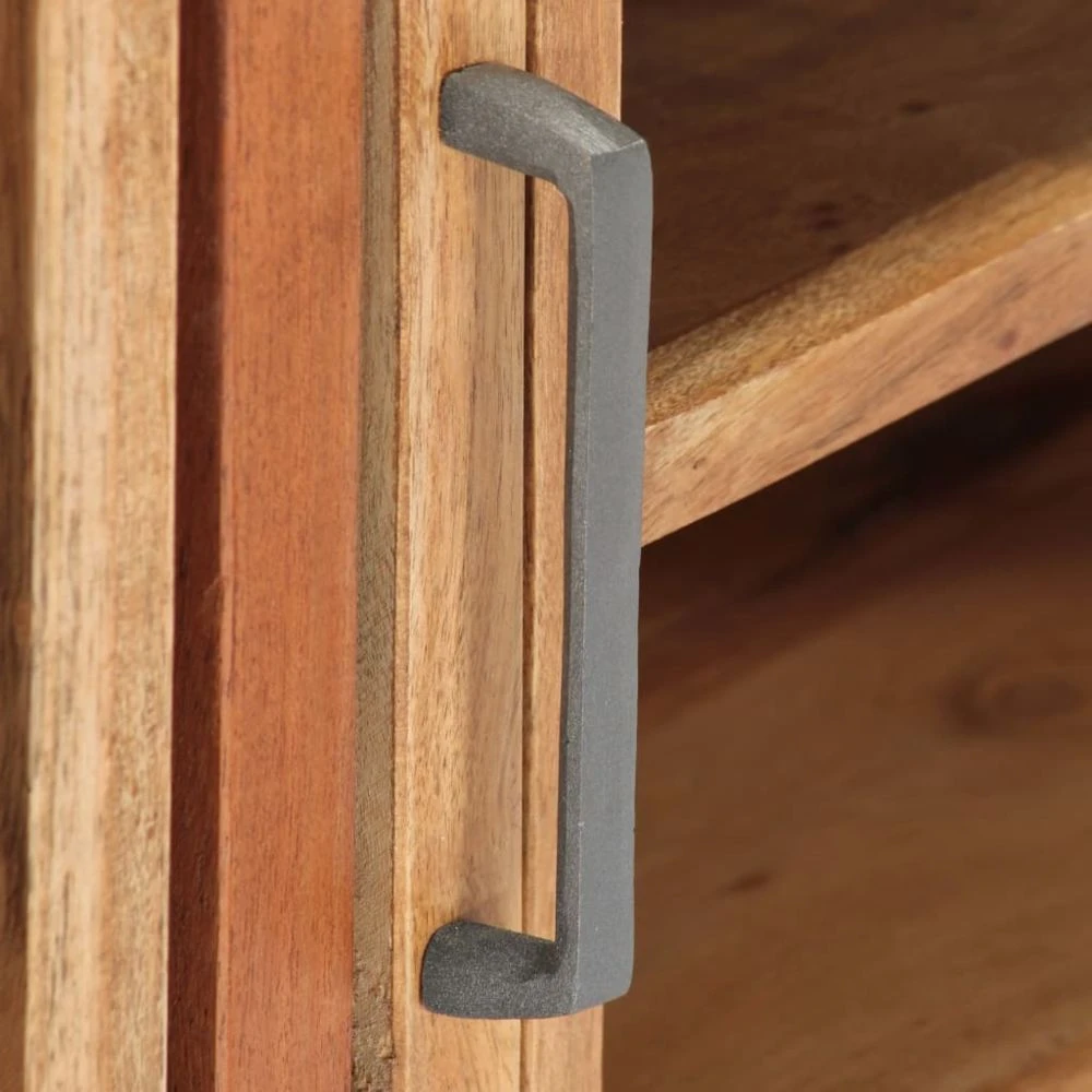 VidaXL Meuble TV 130 X 30 X 45 Cm Bois D'acacia Massif 3 VidaXL Meuble TV 130 X 30 X 45 Cm Bois D'acacia Massif – Image 3